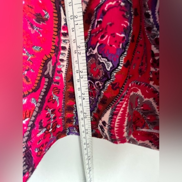 Women's long sleeve top, long tunic v-neck, pockets, red, purple, grey, pink - Picture 11 of 13